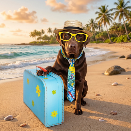 Ilustração sobre viajar com o seu bichinho de estimação